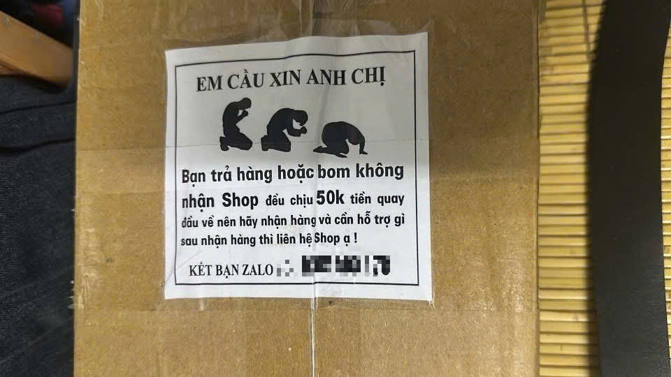 Boom hàng, trả hàng đến mức báo động, nhiều chủ shop gửi thư "cầu xin" khách - Ảnh 2.