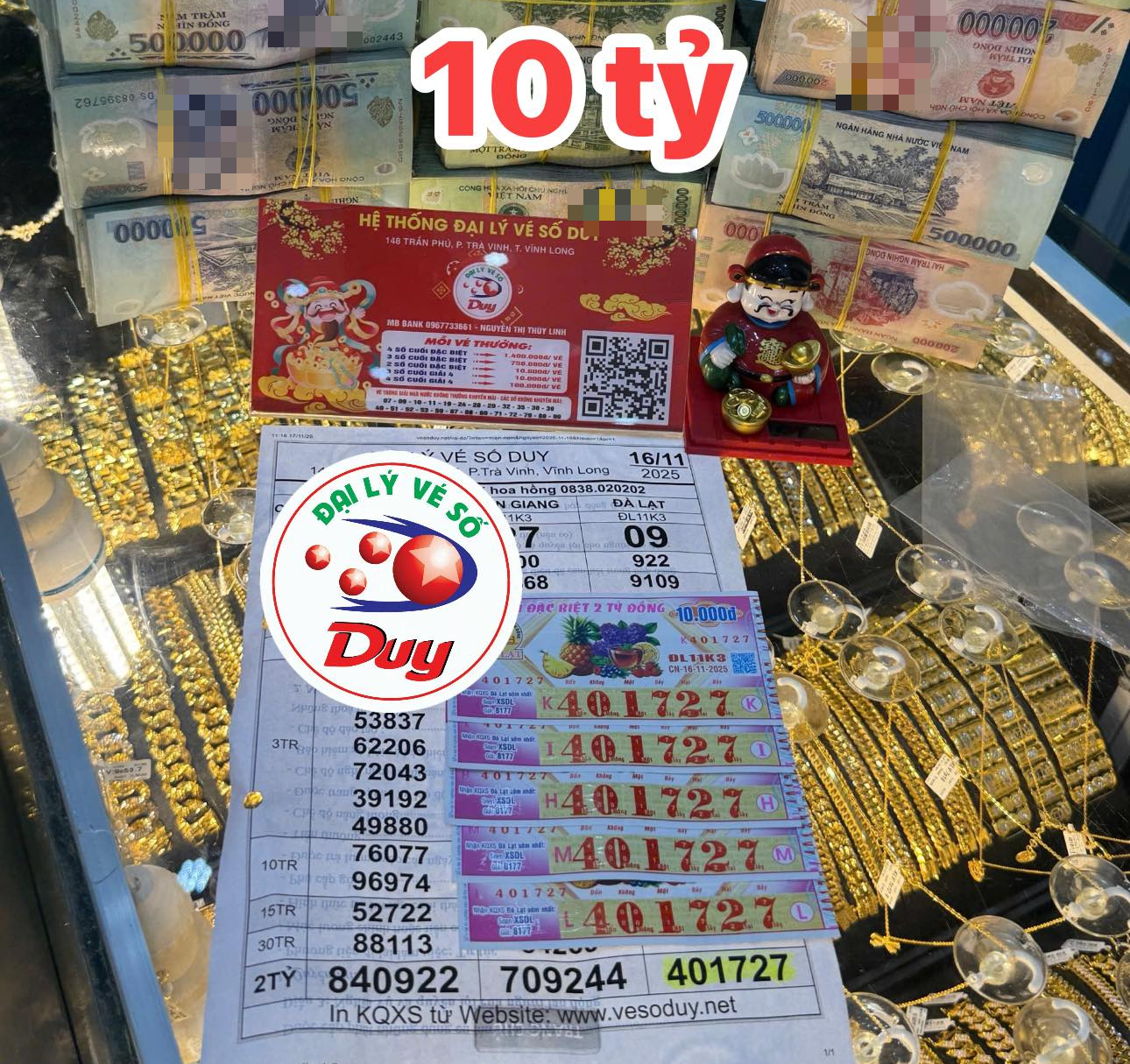 Xổ số miền Nam: Tiệm vàng và đại lý vé số cùng đổi thưởng giải đặc biệt - Ảnh 3.