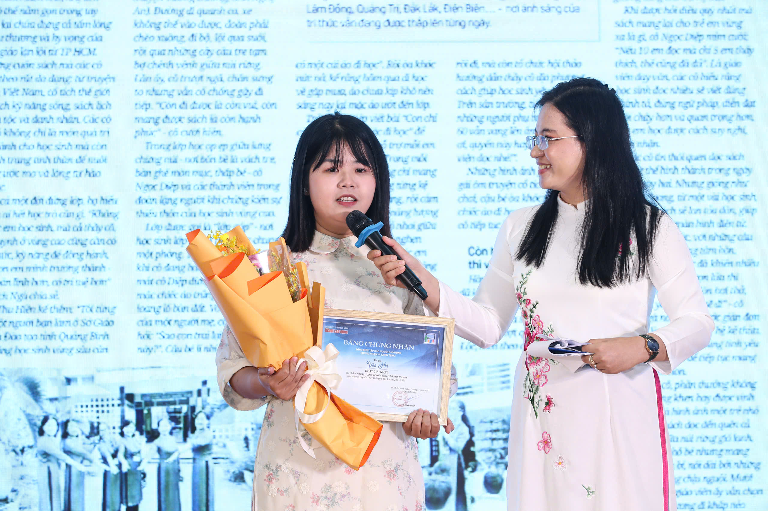 Nữ sinh 21 tuổi đoạt giải Nhất cuộc thi "Người Thầy kính yêu" - Ảnh 1.