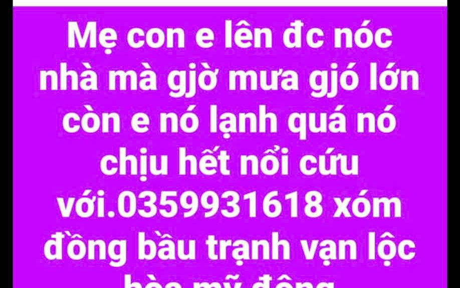 Ám ảnh đoạn clip không hình của 3 mẹ con ngồi trên nóc nhà cầu cứu suốt nhiều giờ