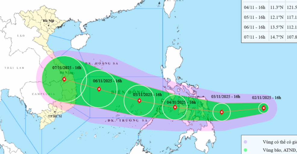 Cơn b&atilde;o Kalmaegi mạnh nhất biển Đ&ocirc;ng: Dự b&aacute;o gi&oacute; giật cấp 16 - 17 - Ảnh 1.
