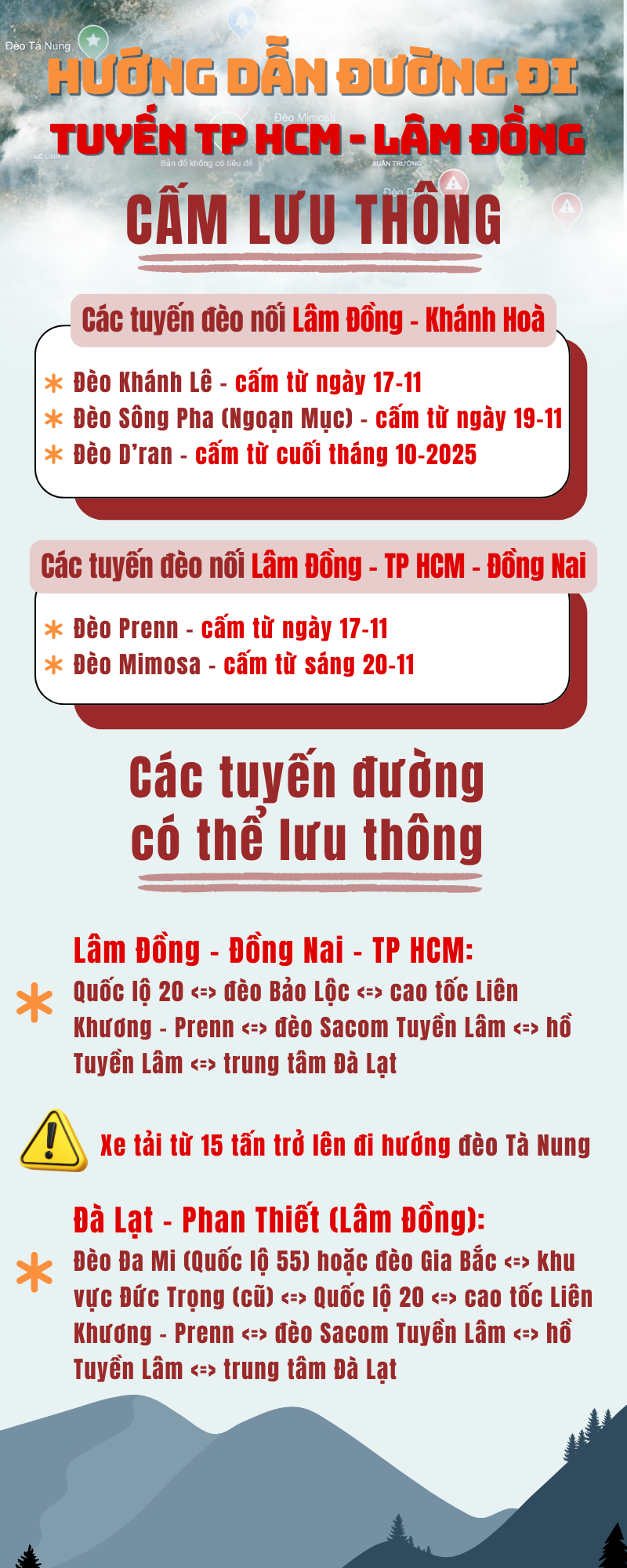 Hướng dẫn đường đi tuyến TP HCM - L&acirc;m Đồng - Ảnh 1.