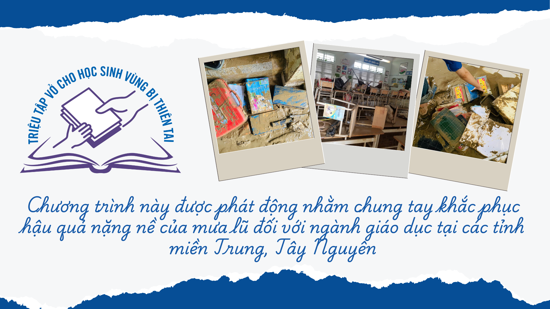 Báo Người Lao Động phát động chương trình “Triệu tập vở cho học sinh vùng bị thiên tai” - Ảnh 1.