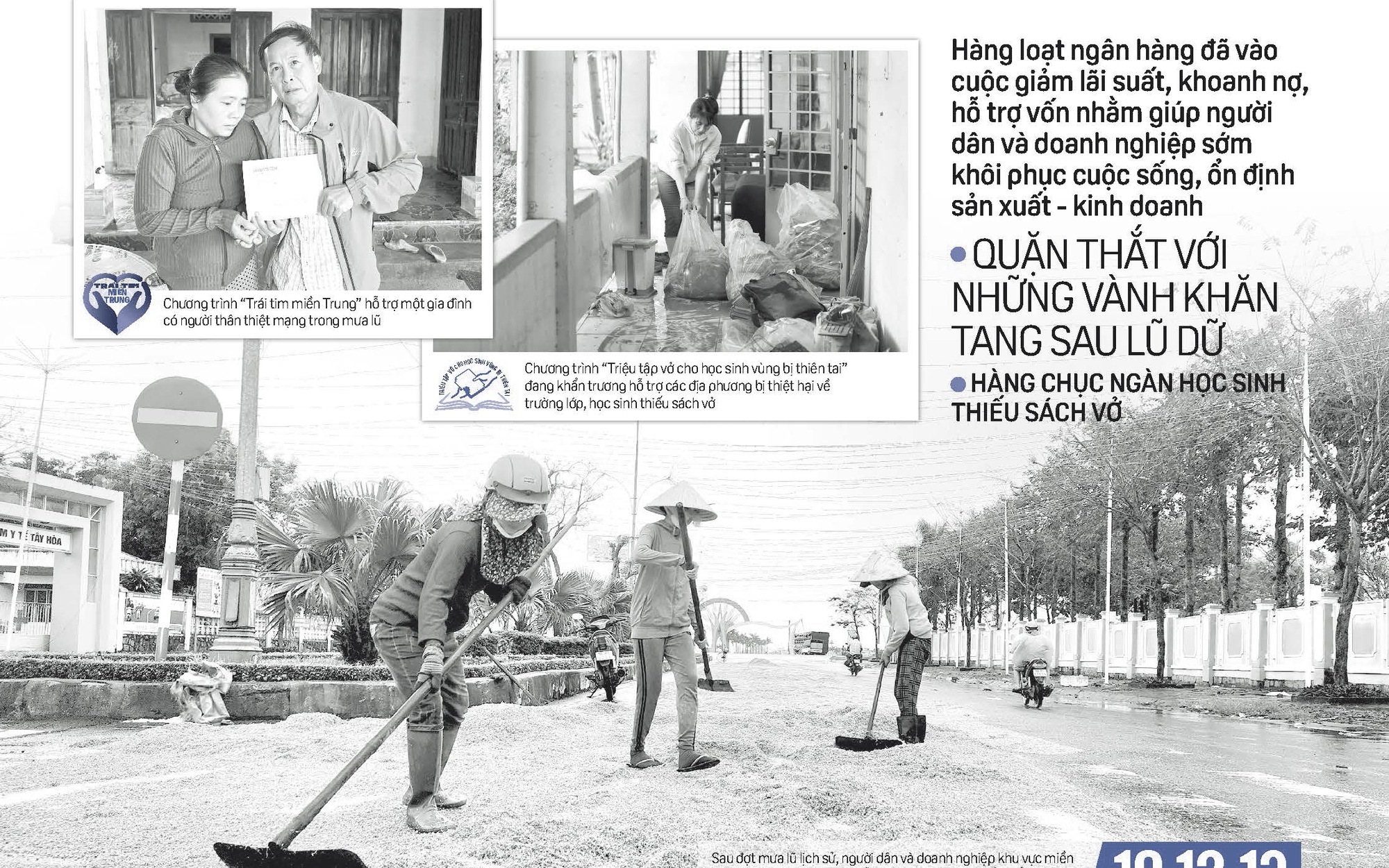 Báo in Người Lao Động 28-11: Ngân hàng đồng loạt trợ giúp vùng bão lũ
