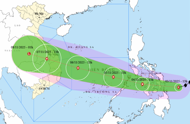 B&atilde;o Kalmaegi giật cấp 15, dự b&aacute;o v&agrave;o Biển Đ&ocirc;ng ng&agrave;y 5-11 - Ảnh 1.