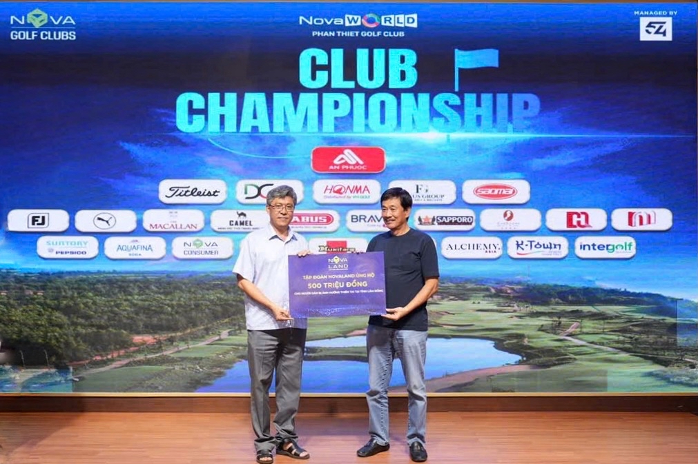 NovaGroup đ&oacute;ng g&oacute;p hơn 700 triệu đồng hỗ trợ cộng đồng qua giải NovaWorld Club Championship 2025 - Ảnh 1.