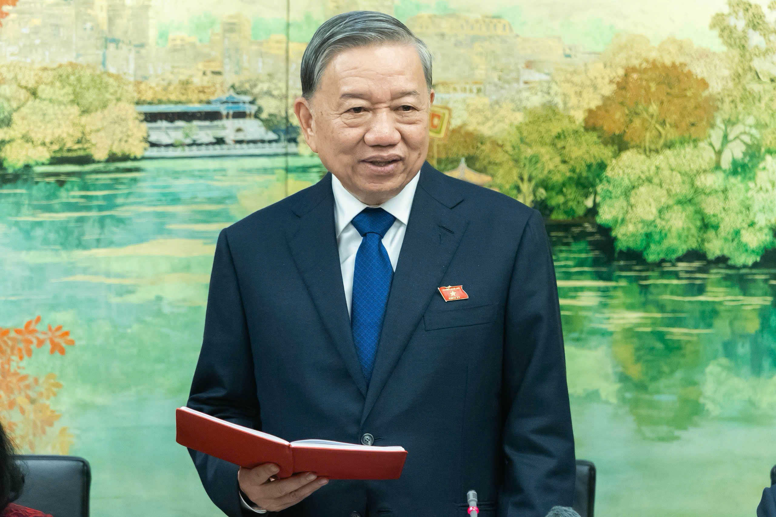 Tổng Bí thư Tô Lâm phát biểu tại thảo luận tổ chiều 4-11. Ảnh: Phạm Thắng- Ảnh 1.