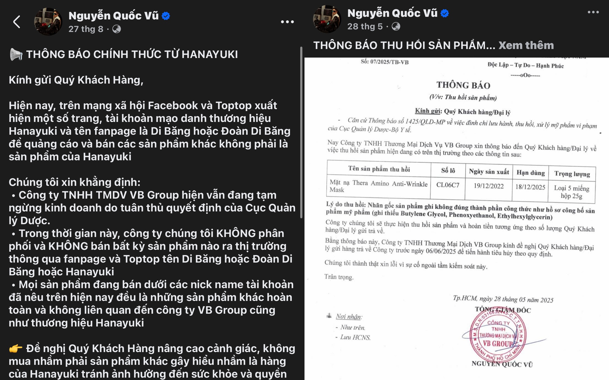 Mạng xã hội "dậy sóng" sau khi chồng ca sĩ Đoàn Di Băng bị bắt