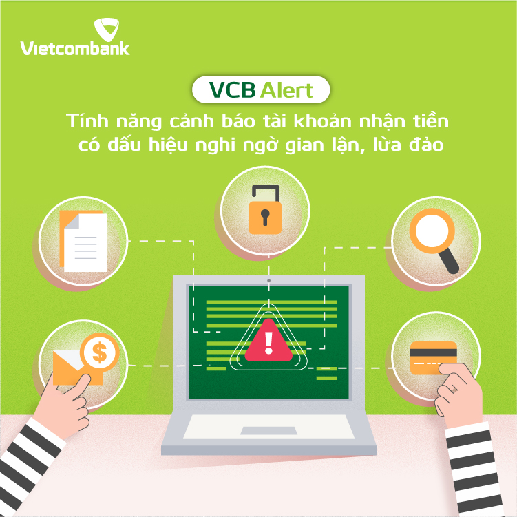 Vietcombank mở rộng tính năng cảnh báo tài khoản nhận tiền có dấu hiệu lừa đảo - Ảnh 1.