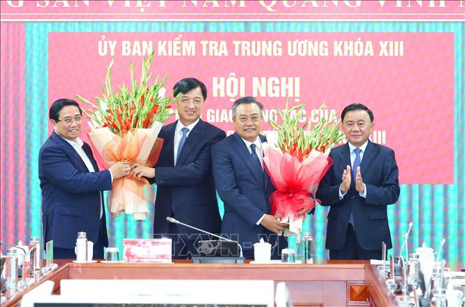 T&acirc;n Chủ nhiệm Ủy ban Kiểm tra Trung ương Trần Sỹ Thanh ph&aacute;t biểu nhận nhiệm vụ  - Ảnh 1.