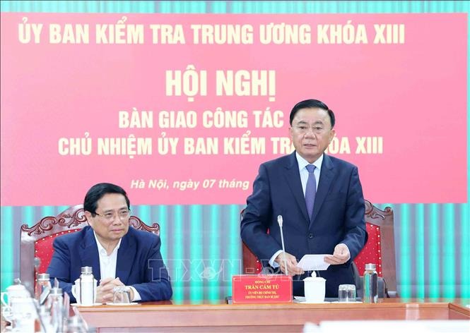 T&acirc;n Chủ nhiệm Ủy ban Kiểm tra Trung ương Trần Sỹ Thanh ph&aacute;t biểu nhận nhiệm vụ  - Ảnh 2.