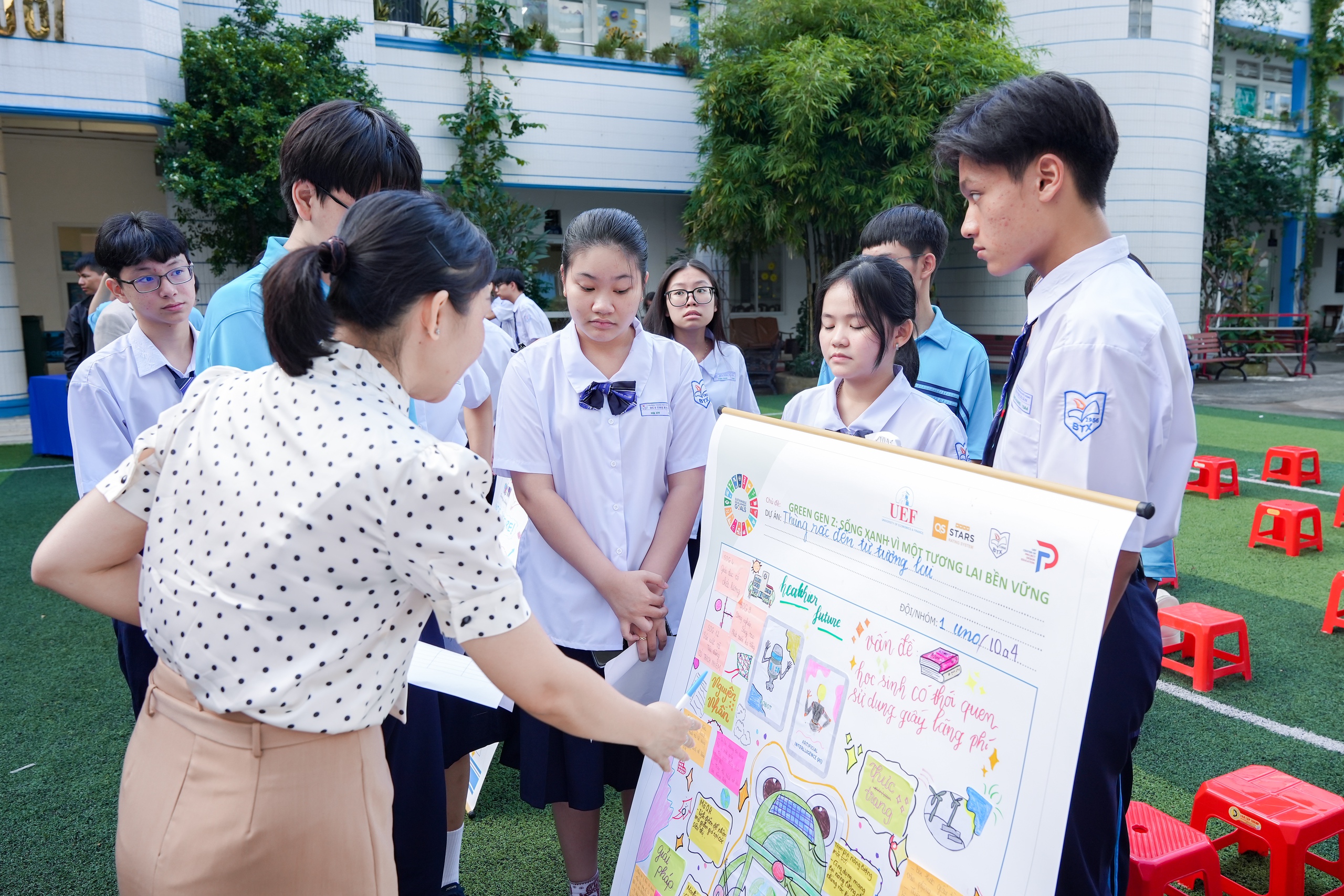 Học sinh đề xuất dùng AI nhận diện tiêu thụ điện lãng phí ở trường, lớp - Ảnh 1.