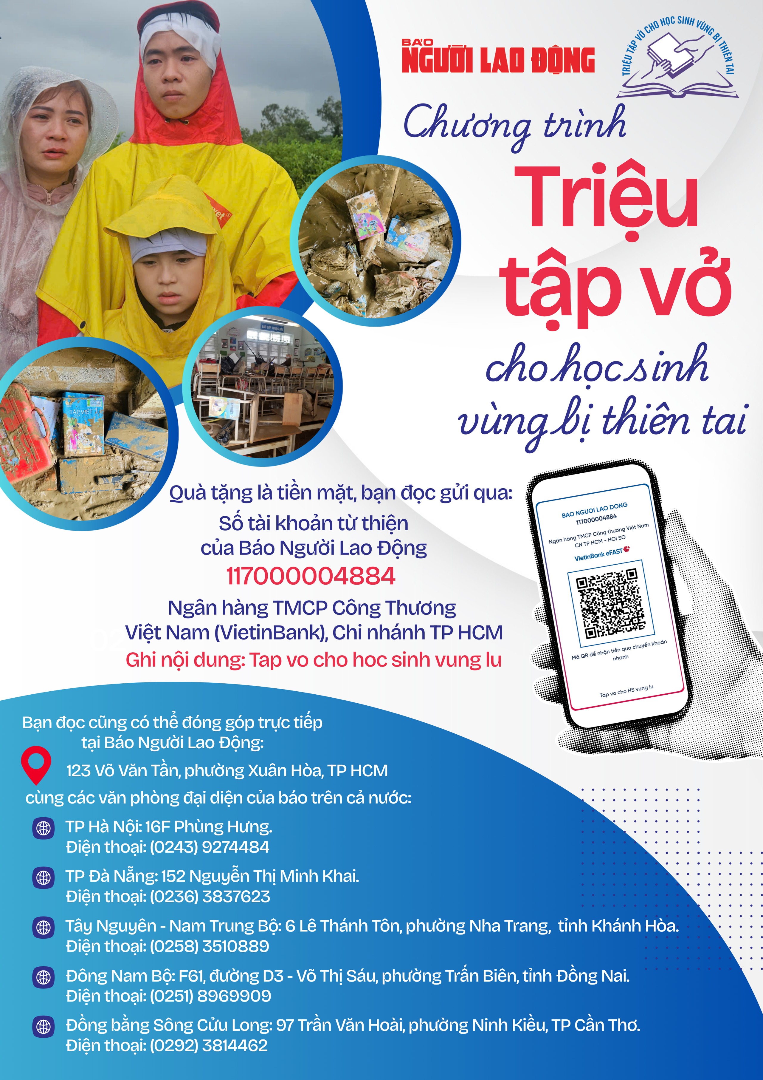 VIDEO: Trường ĐH Hoa Sen chung tay c&ugrave;ng chương tr&igrave;nh "Triệu tập vở cho học sinh v&ugrave;ng bị thi&ecirc;n tai" - Ảnh 5.