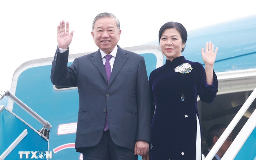 Tổng Bí thư Tô Lâm và Phu nhân lên đường thăm cấp Nhà nước tới Lào