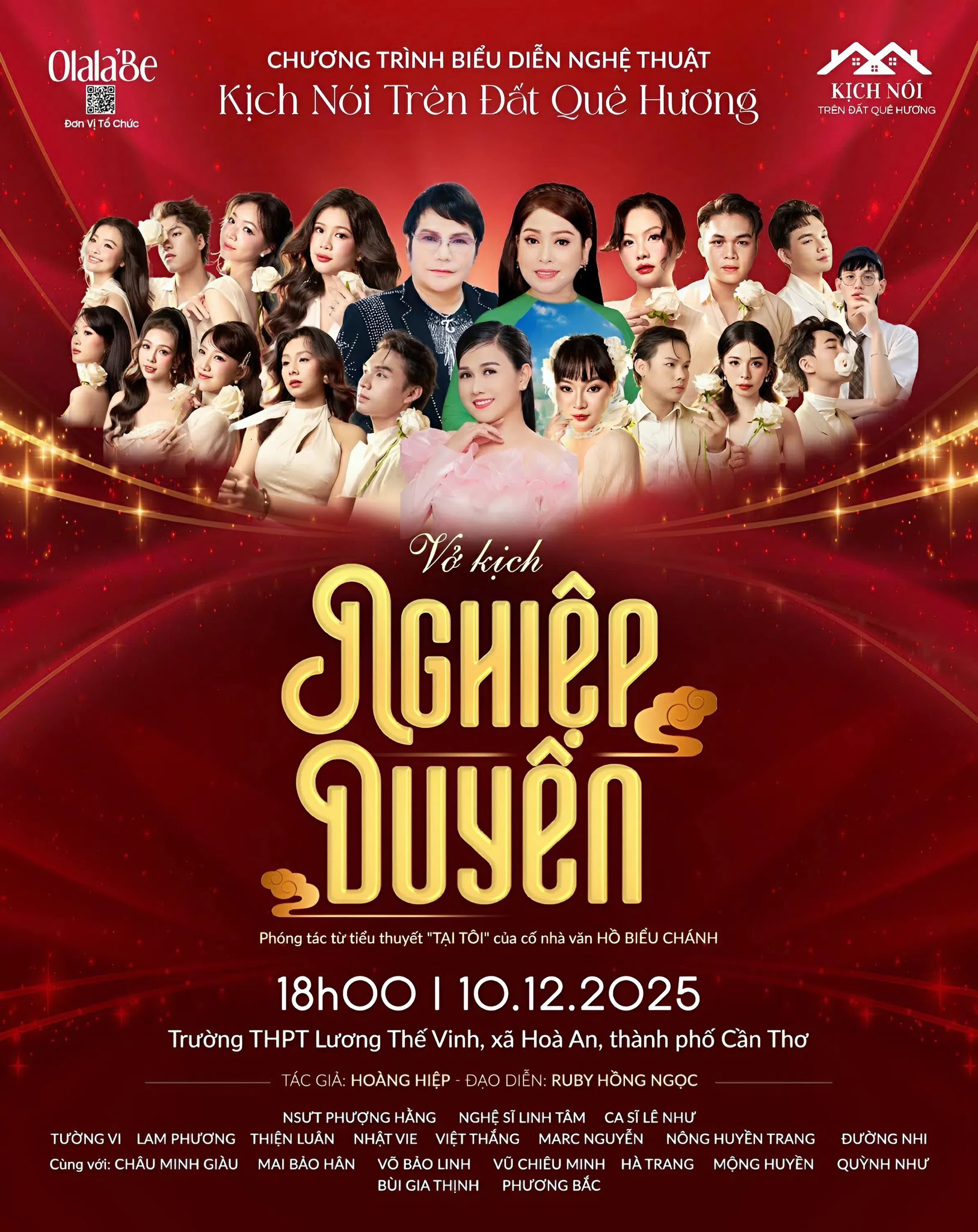 Đạo diễn Hồng Ngọc háo hức khi vở "Duyên nghiệp" lưu diễn tại Cần Thơ - Ảnh 1.
