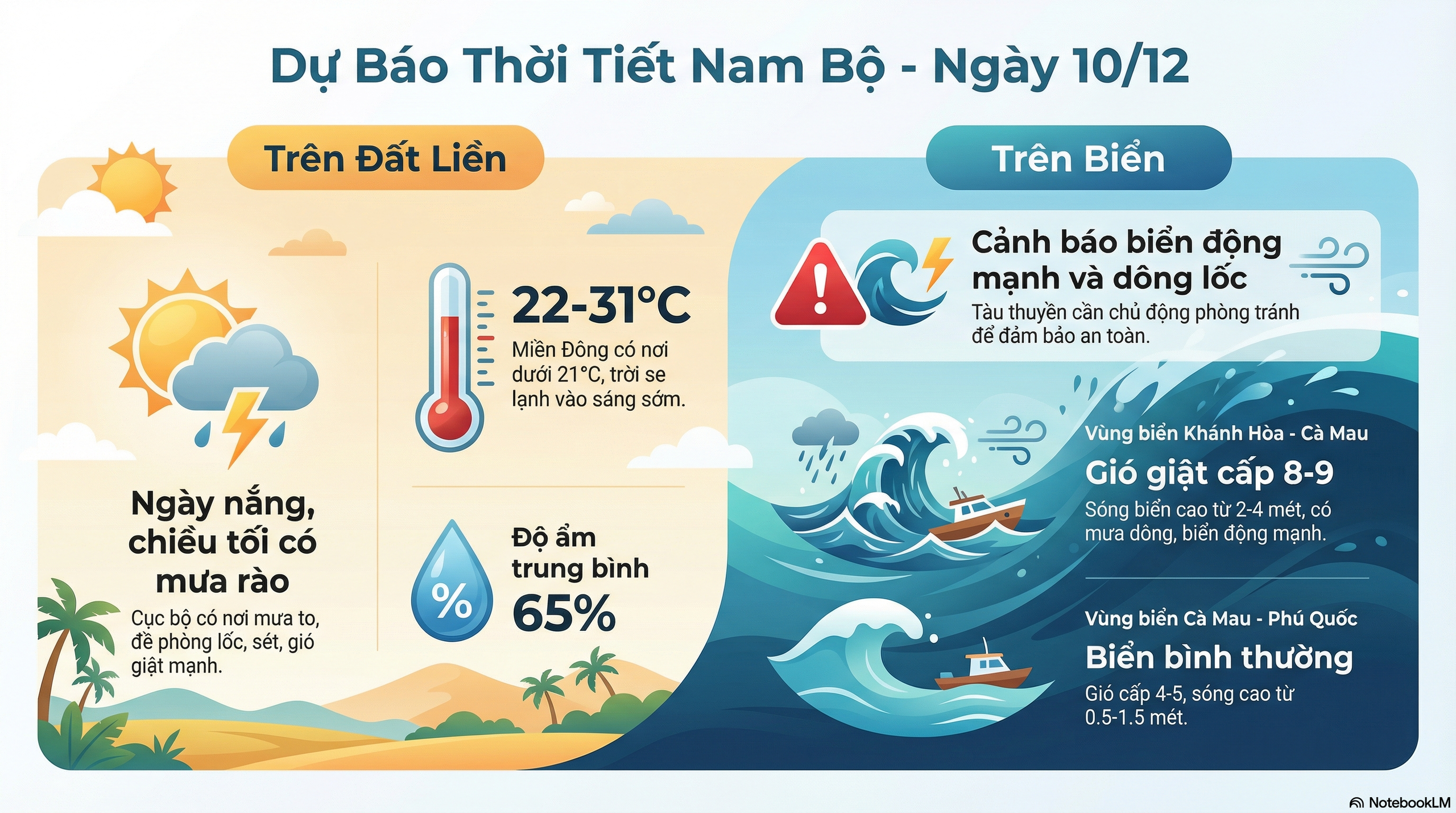 Dự b&aacute;o thời tiết h&ocirc;m nay, 10-12: TPHCM v&agrave; Nam Bộ tăng mưa - Ảnh 2.