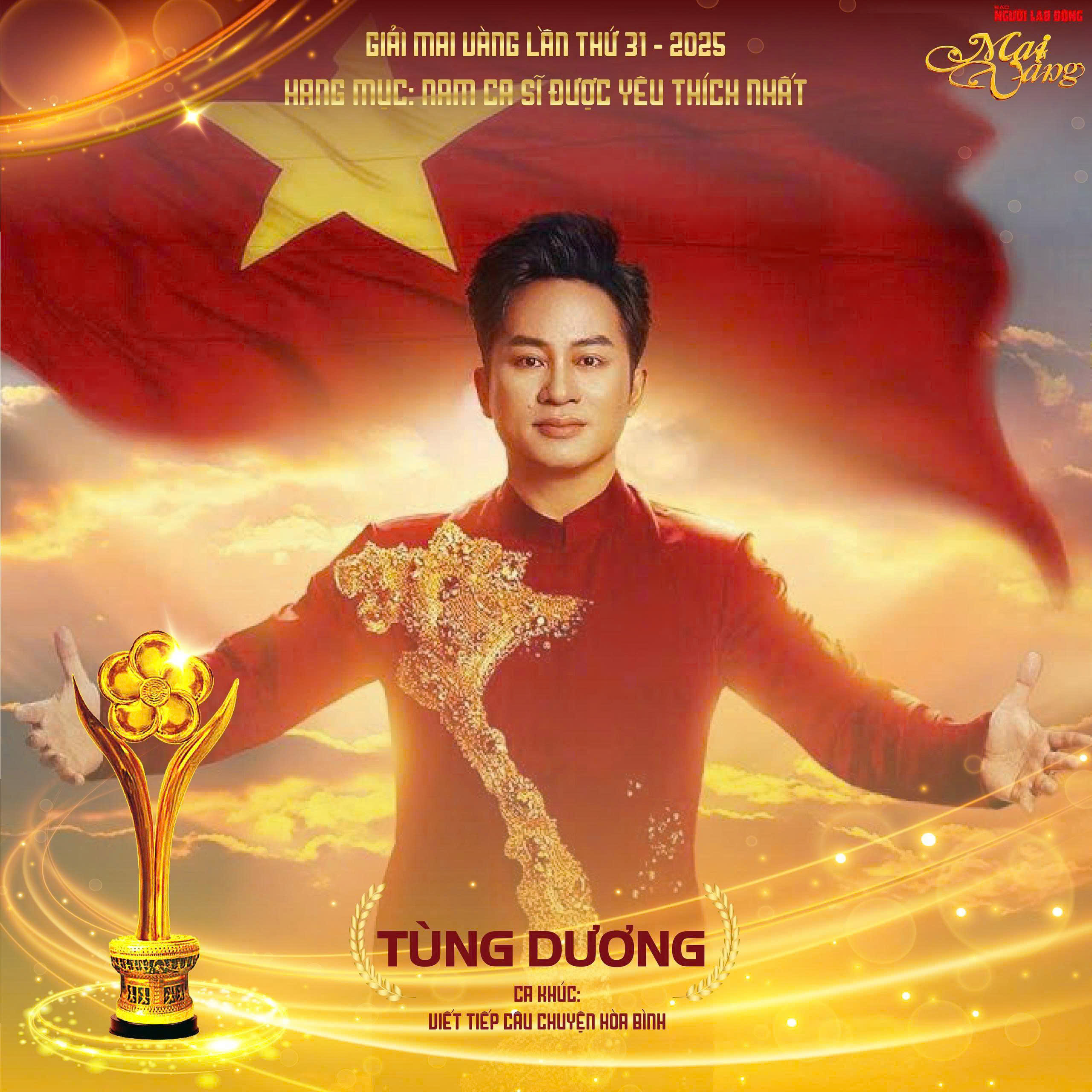 Ứng vi&ecirc;n T&ugrave;ng Dương của Nam ca sĩ được y&ecirc;u th&iacute;ch nhất giải Mai V&agrave;ng lần thứ 31-2025 - Ảnh 1.