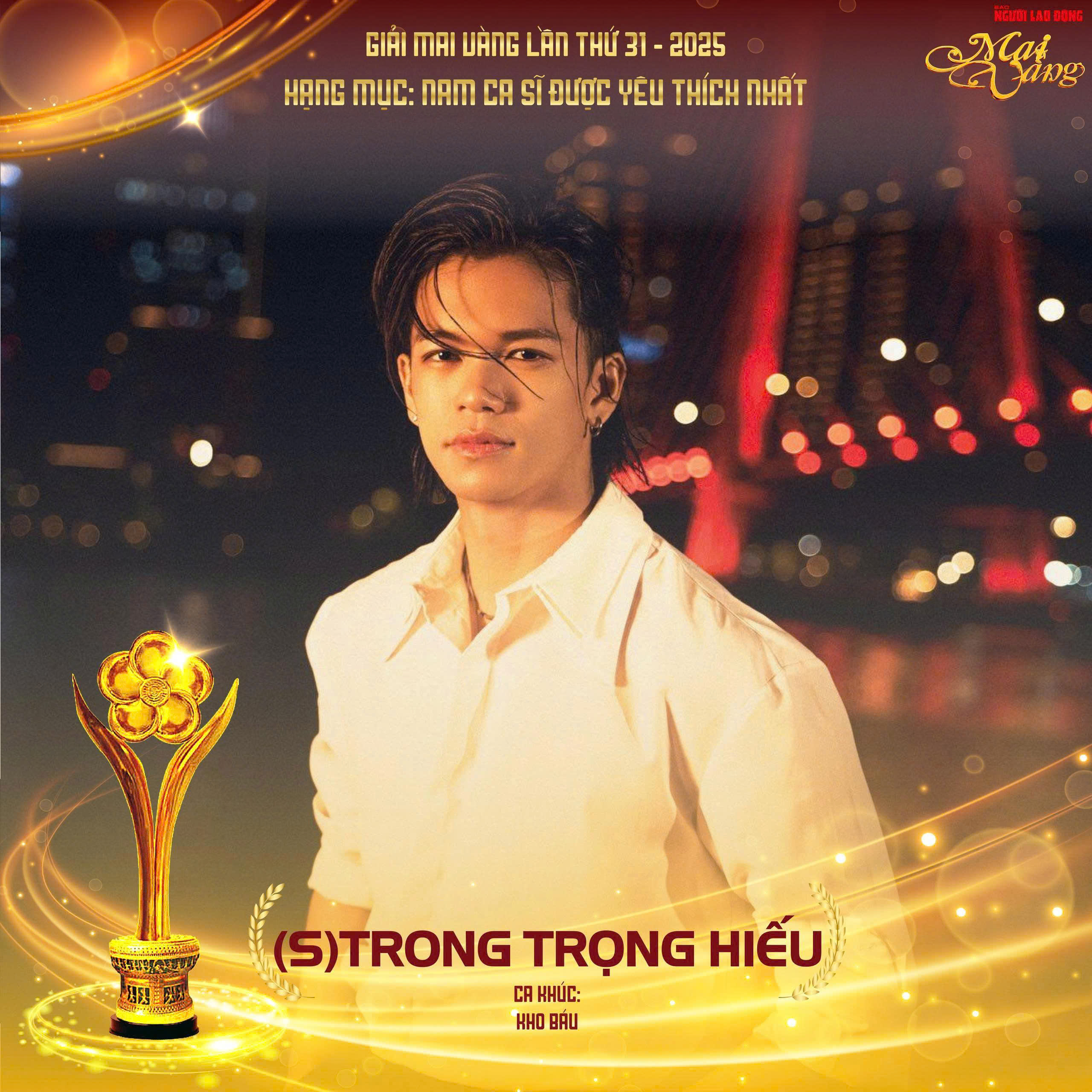 (S)TRONG Trọng Hiếu là ứng viên giải Mai Vàng lần thứ 31-2025 - Ảnh 1.