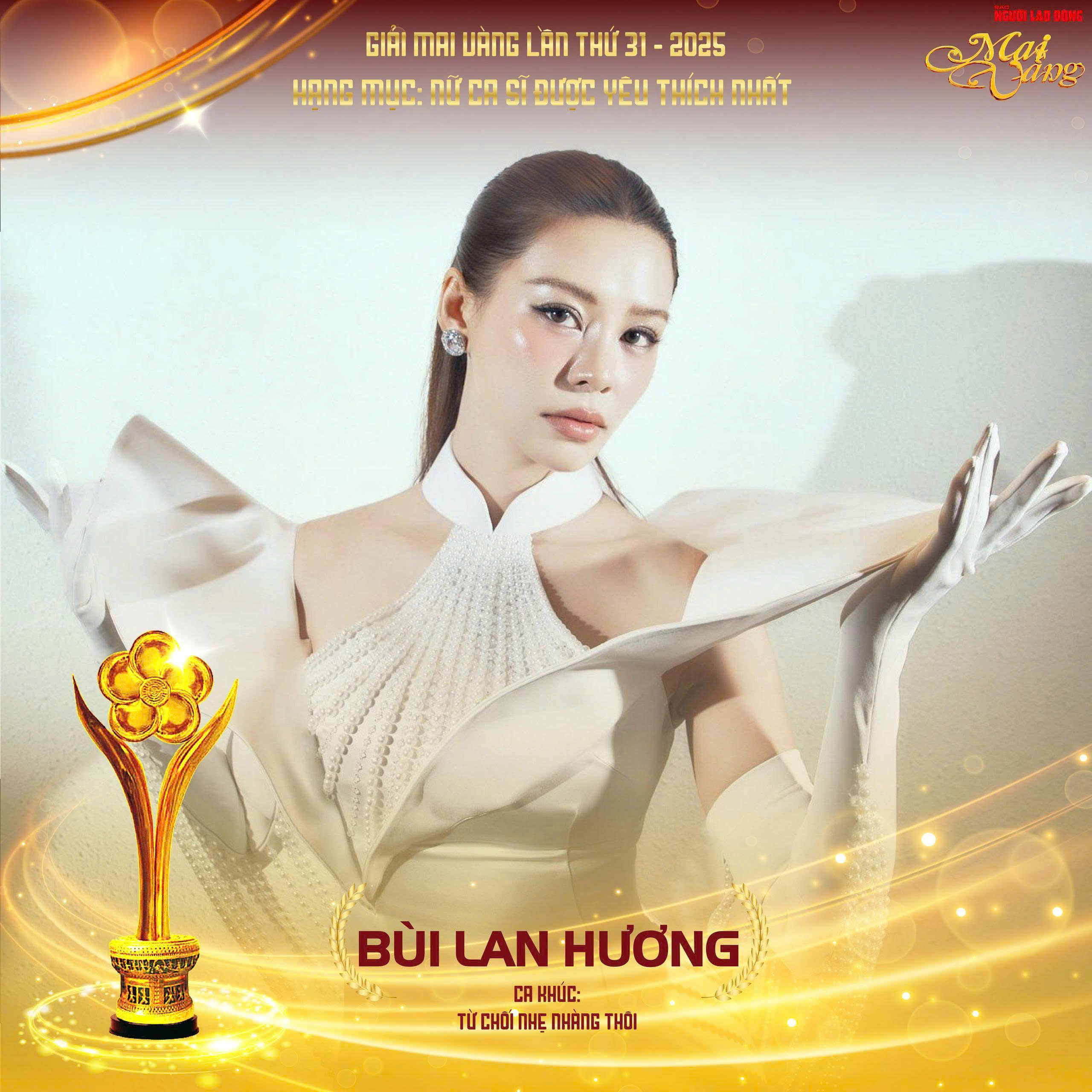 Bùi Lan Hương là ứng viên giải Mai Vàng 31-2025 hạng mục Nữ ca sĩ được yêu thích nhất - Ảnh 1.