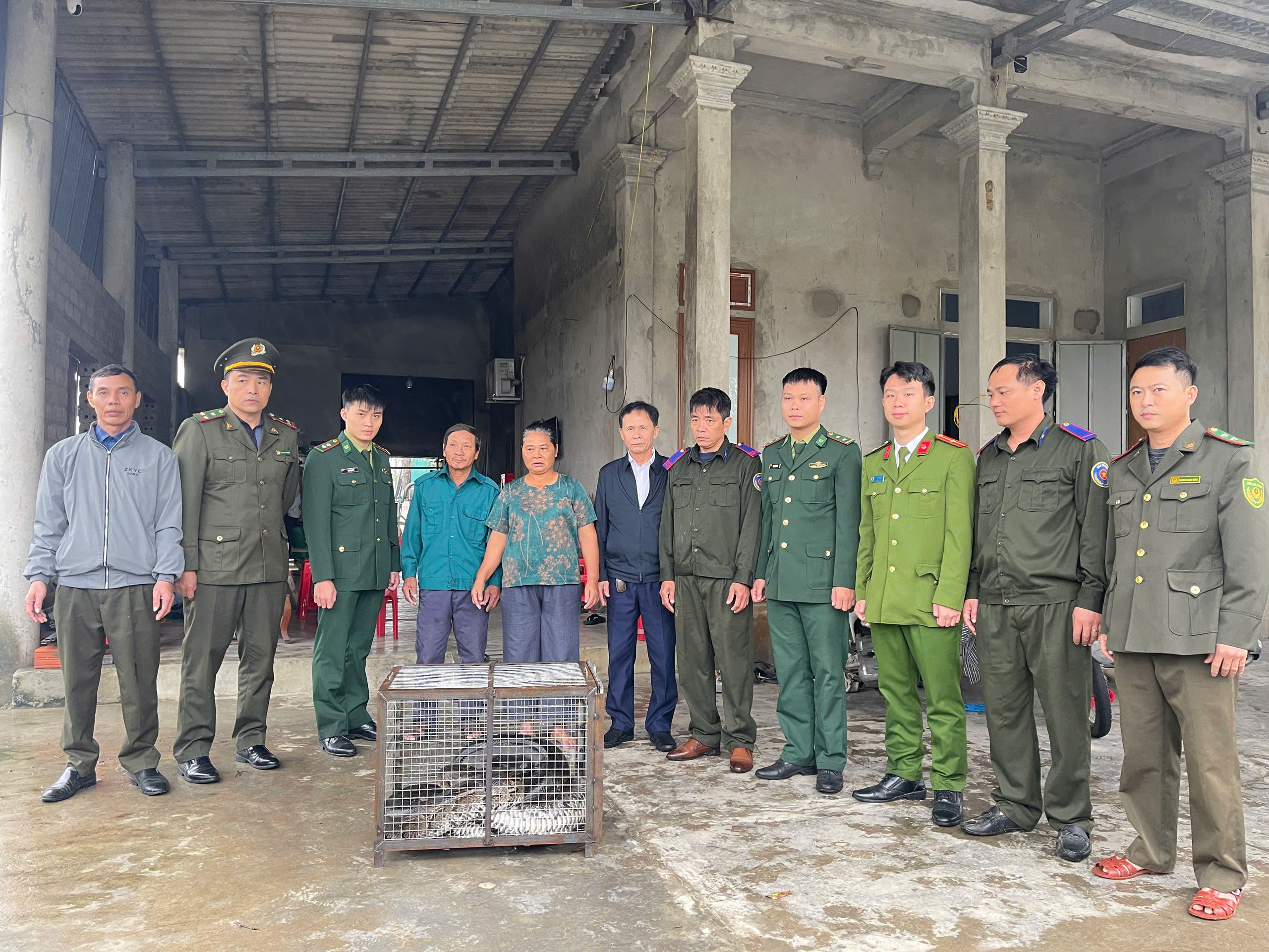 Liên tiếp phát hiện trăn đất “khủng” bò lạc vào nhà dân - Ảnh 1.
