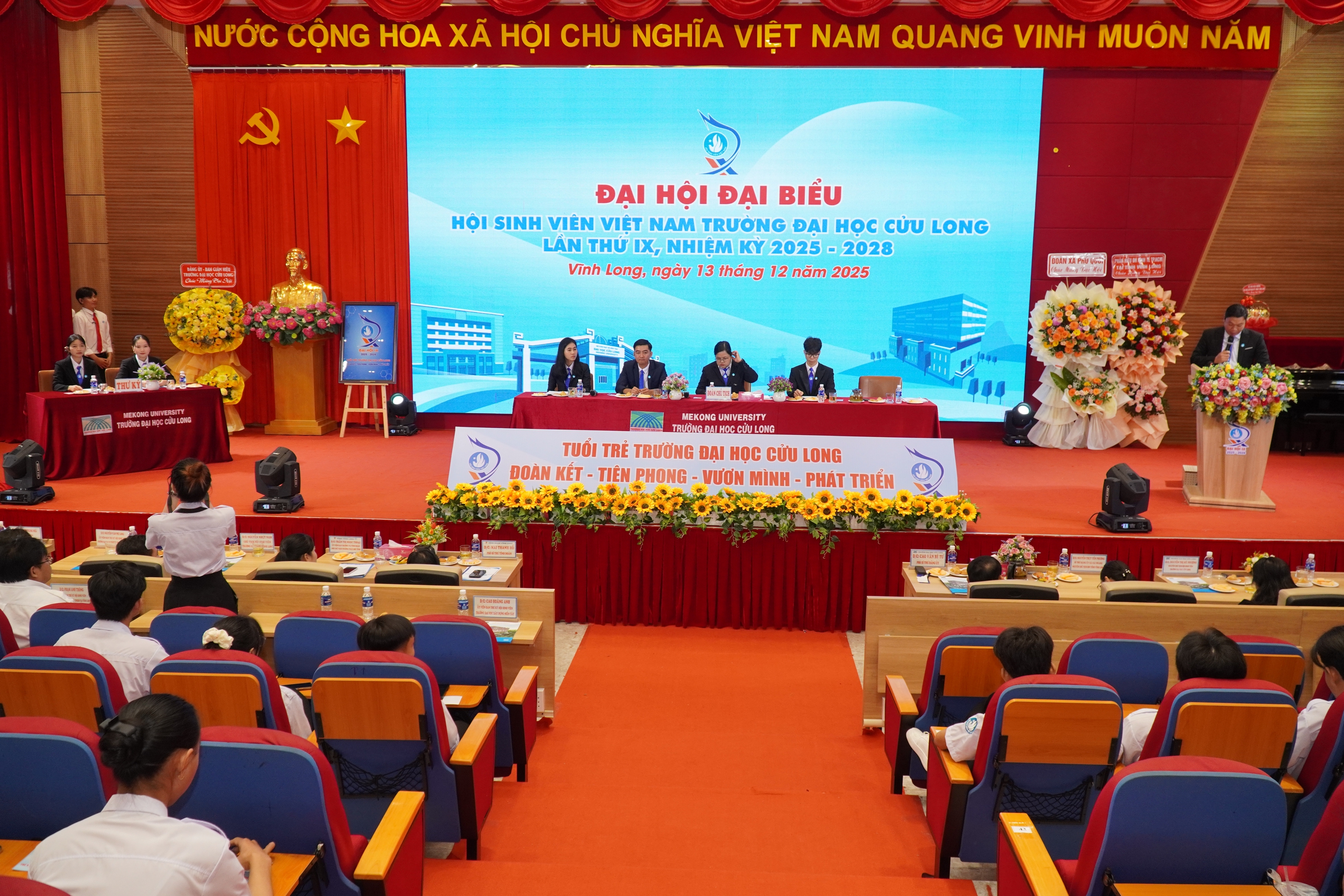 Đồng ch&iacute; Th&aacute;i Thị Hiền t&aacute;i đắc cử Chủ tịch Hội Sinh vi&ecirc;n Trường Đại học Cửu Long - Ảnh 1.
