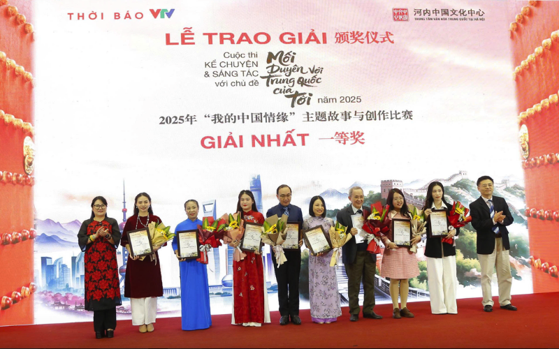Cuộc thi "Mối duyên với Trung Quốc của tôi" trao giải cho 100 tác giả