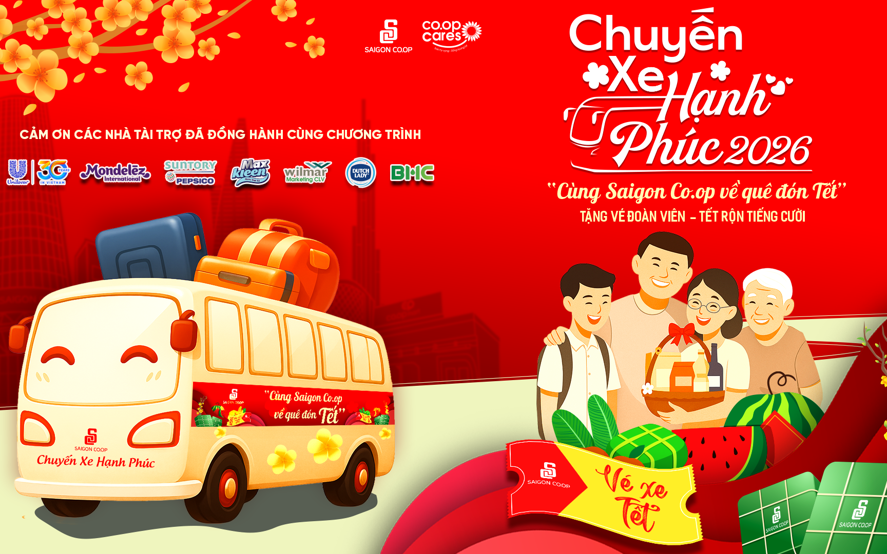 Saigon Co.op khởi động “Chuyến xe hạnh phúc” mùa 4 với 900 vé 0 đồng