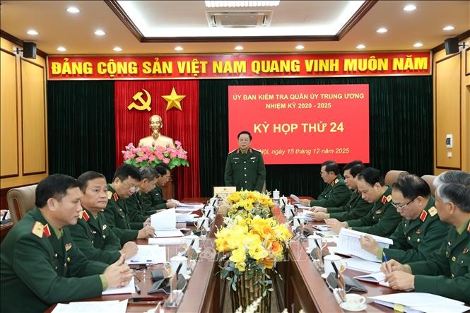 Đại tướng Nguyễn Trọng Nghĩa chủ tr&igrave; kỳ họp ủy ban Kiểm tra qu&acirc;n ủy trung ương - Ảnh 1.