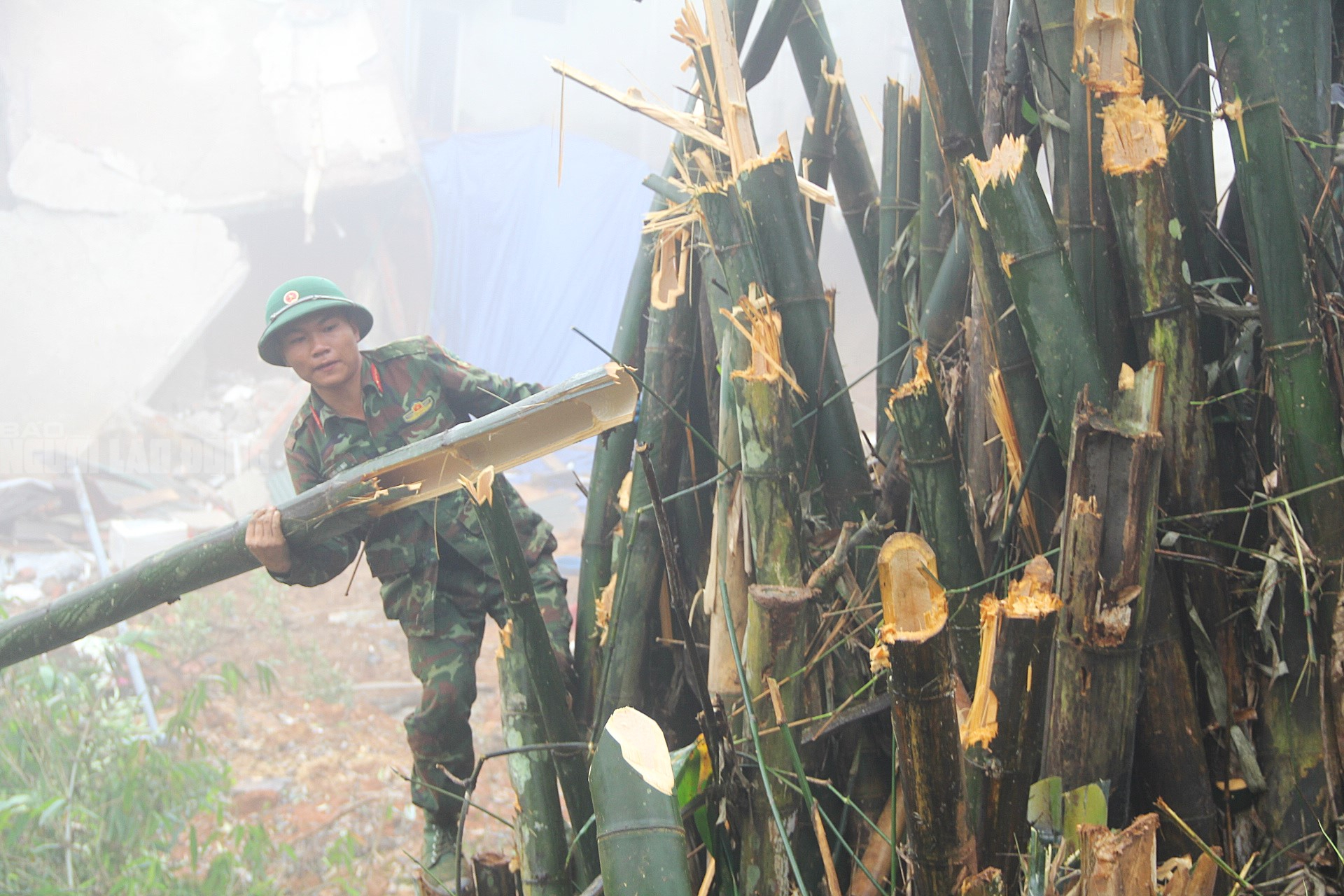 C&ocirc;ng tr&igrave;nh chống sụt trượt Khe Sanh khẩn trương triển khai giữa Sương m&ugrave; d&agrave;y đặc - Ảnh 8.