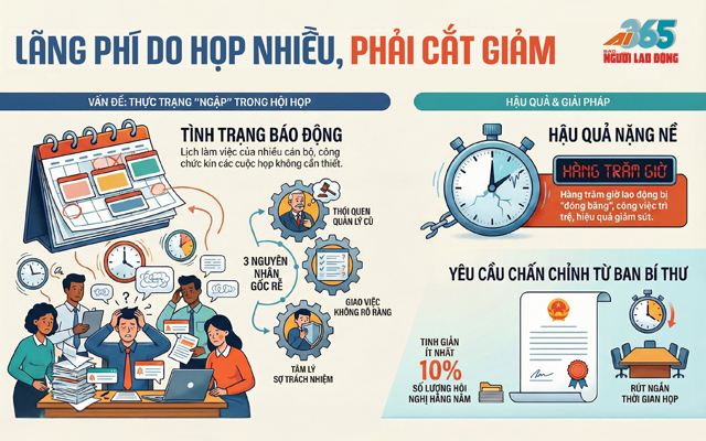 Audio: Họp quá nhiều, quá dài - lãng phí "giờ vàng" làm việc
