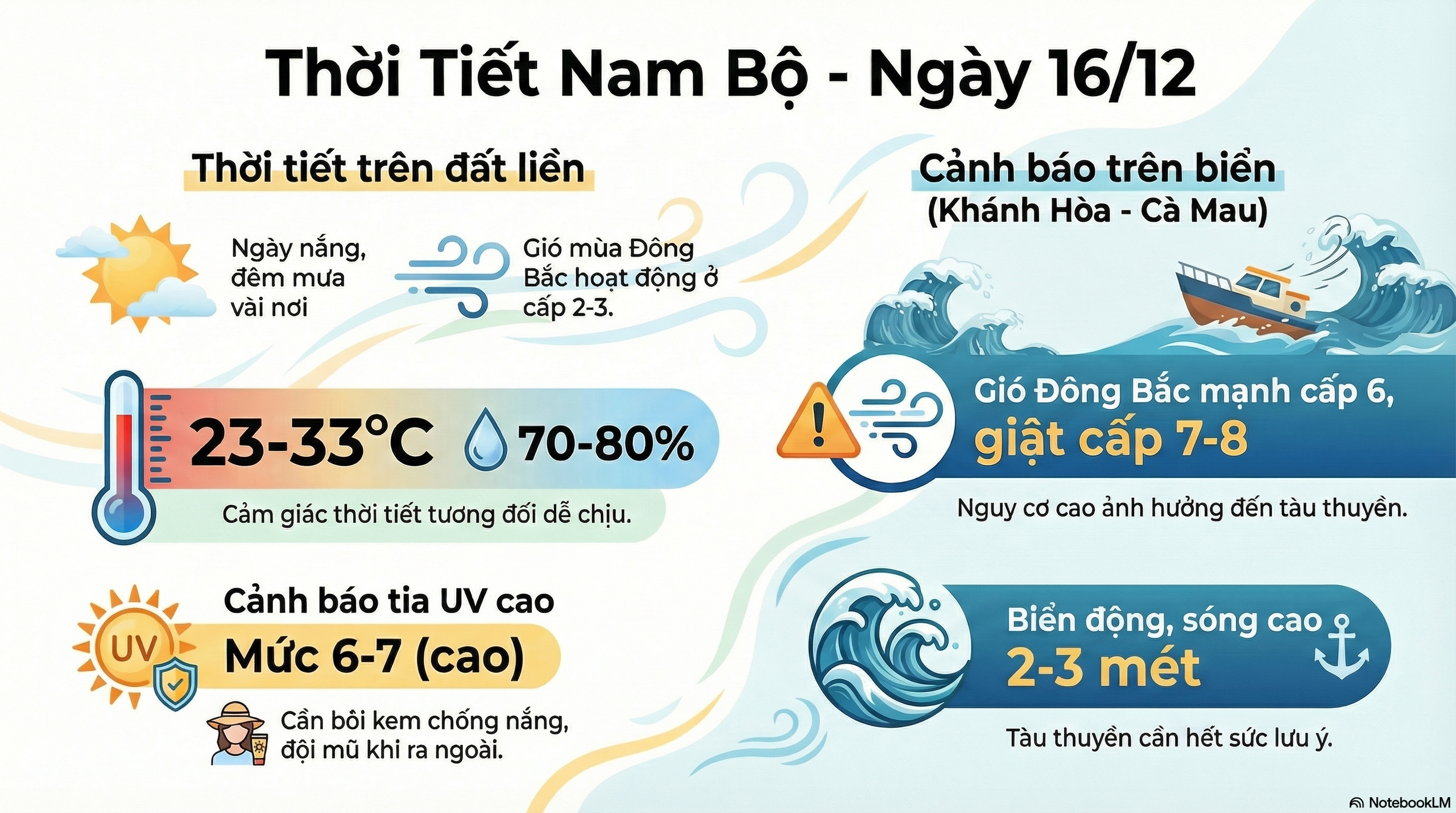 Dự b&aacute;o thời tiết h&ocirc;m nay, 16-12: TPHCM ng&agrave;y nắng, UV kh&aacute; cao - Ảnh 2.