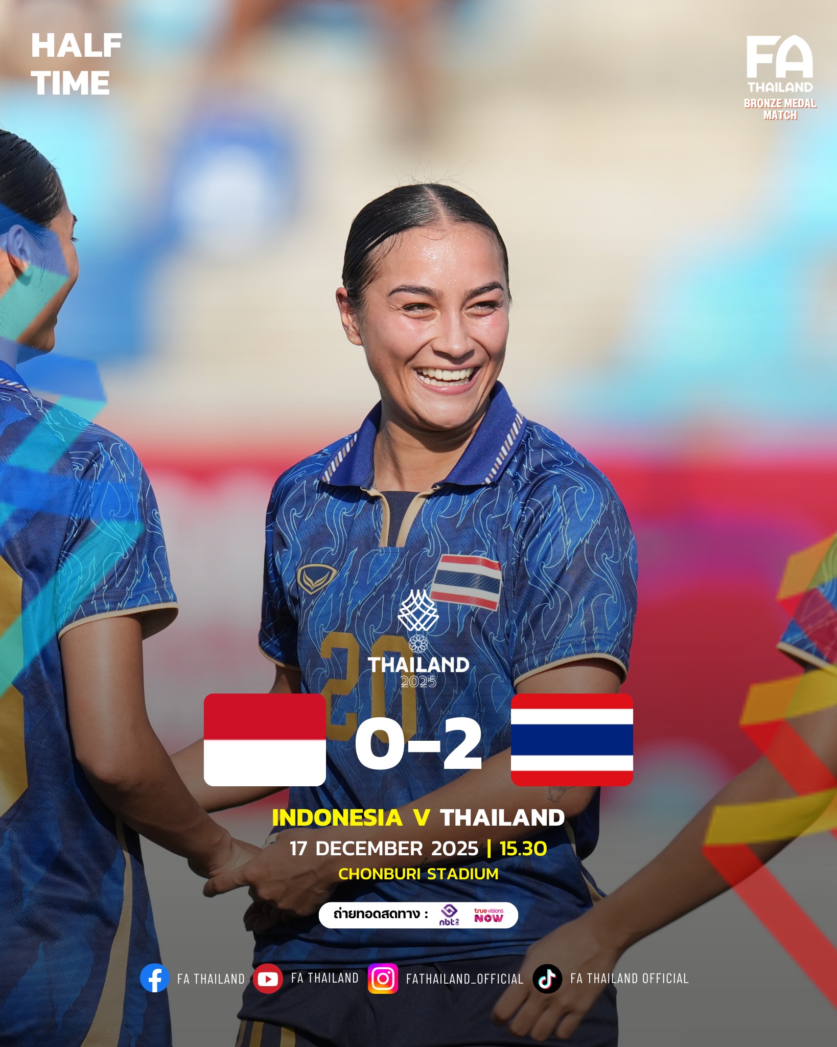 Nữ Thái Lan áp đảo, dẫn Indonesia 2-0 sau hiệp 1 - Ảnh 1.