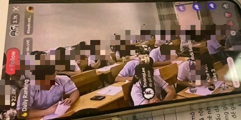 X&ocirc;n xao c&ocirc; gi&aacute;o ở Đồng Nai ph&aacute;t trực tiếp học sinh l&agrave;m b&agrave;i thi với h&agrave;ng ng&agrave;n người xem - Ảnh 1.
