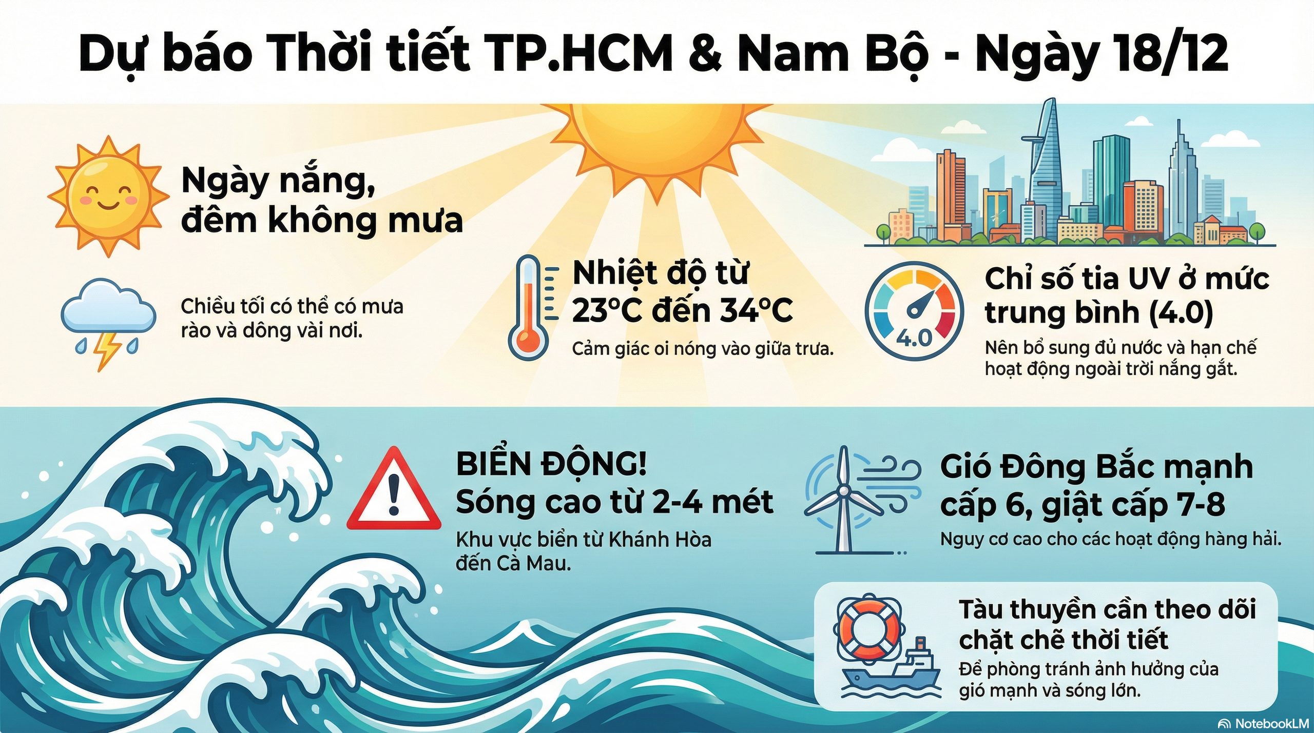 Dự b&aacute;o thời tiết h&ocirc;m nay, 18-12: TPHCM v&agrave; Nam Bộ  - Ảnh 2.