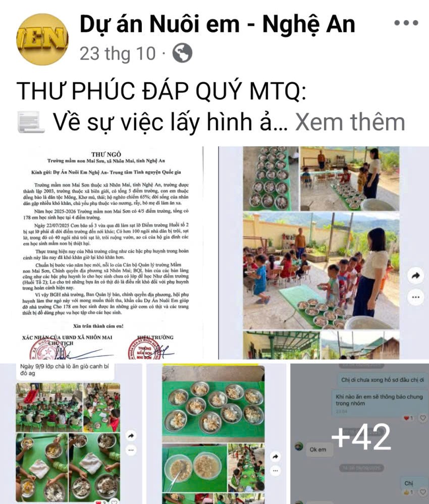 Dự &aacute;n &ldquo;Nu&ocirc;i em &ndash; Nghệ An&rdquo;: Đề nghị c&aacute;c trường cung cấp t&agrave;i liệu, b&aacute;o c&aacute;o thu chi - Ảnh 1.