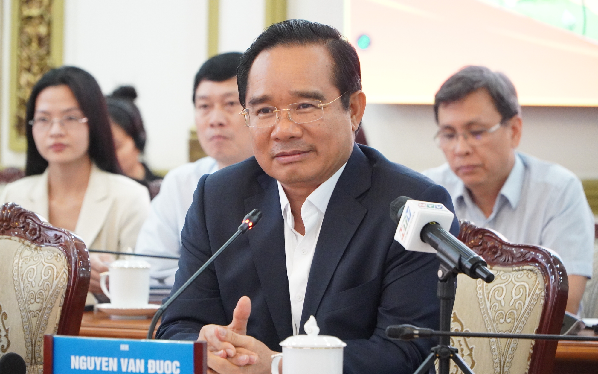 Chủ tịch UBND TP HCM Nguyễn Văn Được chủ trì buổi làm việc với Hà Lan về chống ngập