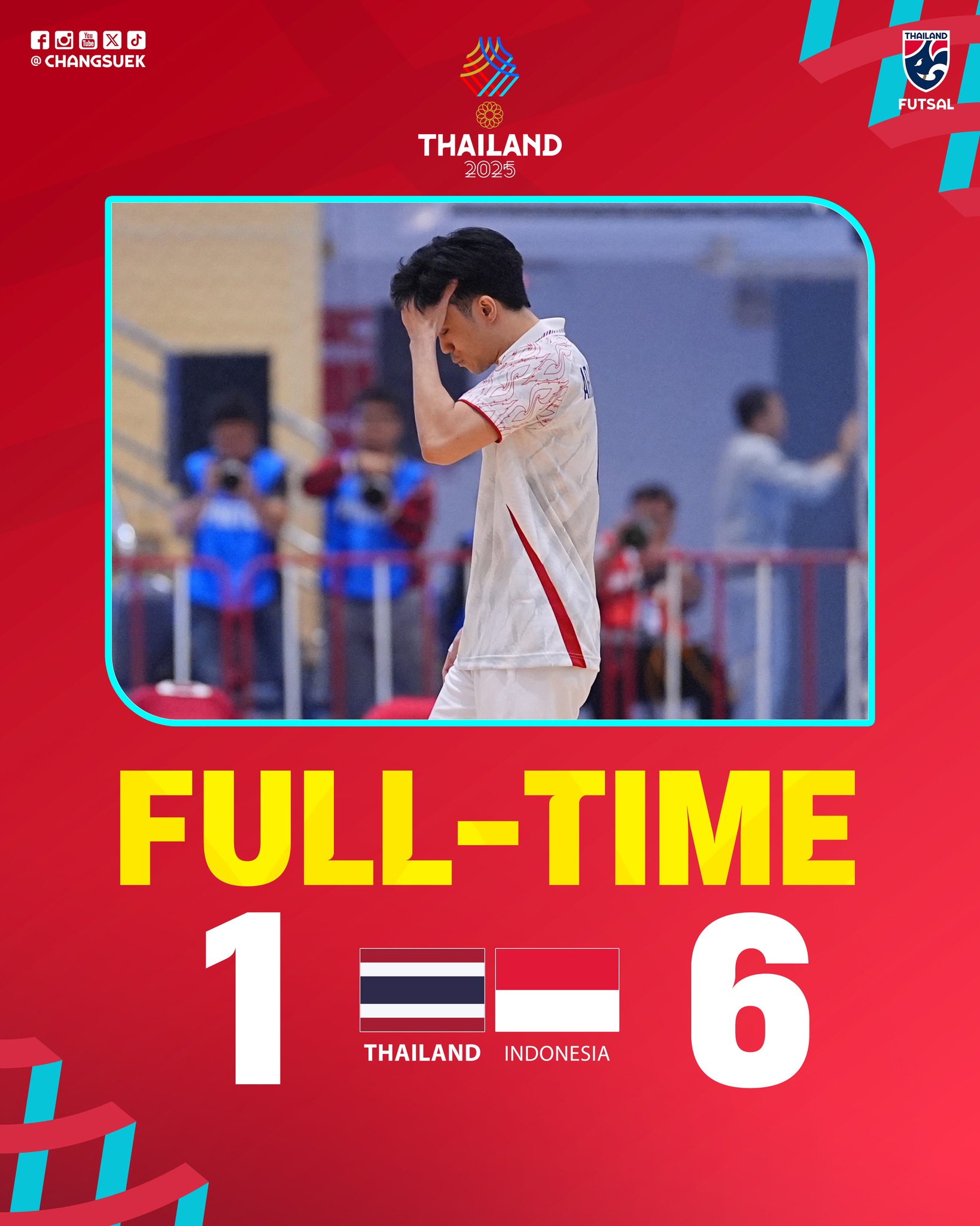Indonesia đả bại futsal Thái Lan 6-1, chủ nhà trắng tay ở bóng đá - Ảnh 1.
