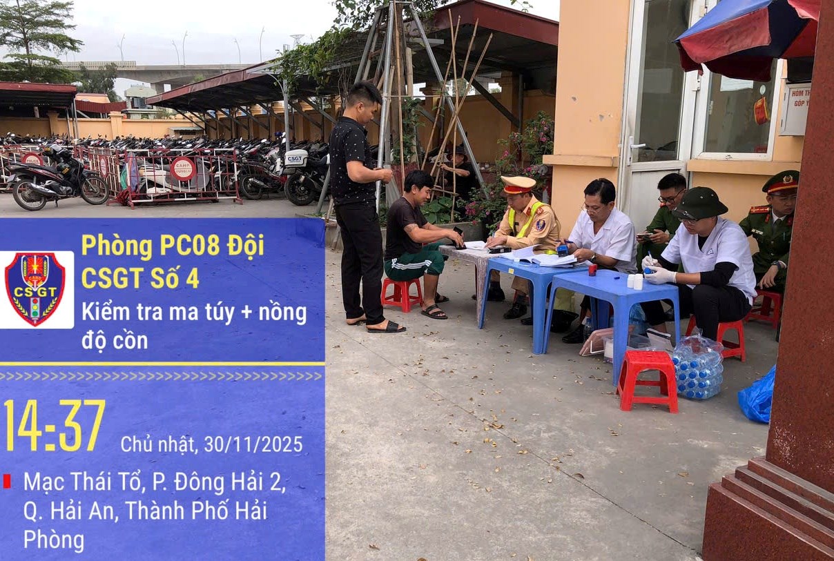 Phát hiện 11 tài xế dương tính với ma túy tại Hải Phòng trong chiến dịch kiểm tra - Ảnh 1.