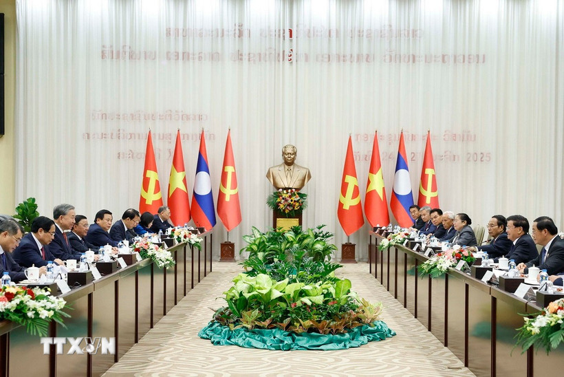 Tuy&ecirc;n bố chung Việt Nam-L&agrave;o nh&acirc;n chuyến thăm của Tổng B&iacute; thư T&ocirc; L&acirc;m tới L&agrave;o - Ảnh 2.