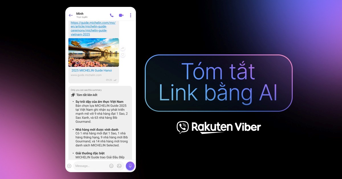 Rakuten Viber ra mắt t&iacute;nh năng mới AI Link Summary - Ảnh 1.