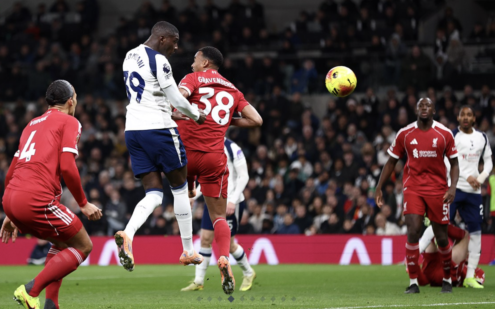 Tottenham nhận hai thẻ đỏ, thua sốc sân nhà trước Liverpool