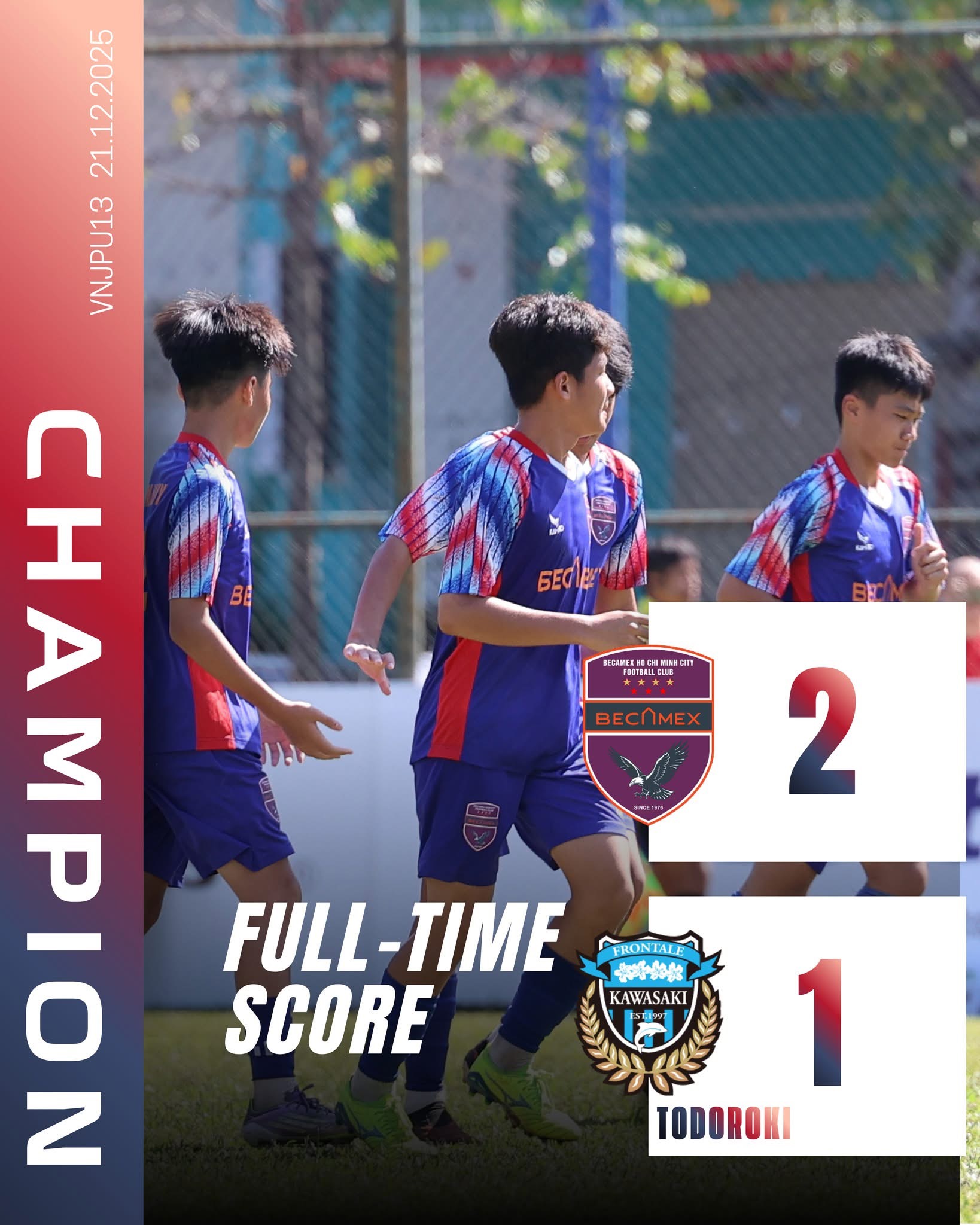 Thắng đội J-League, TP HCM v&ocirc; địch Giải U-13 Việt Nam &ndash; Nhật Bản lần VII - Ảnh 1.