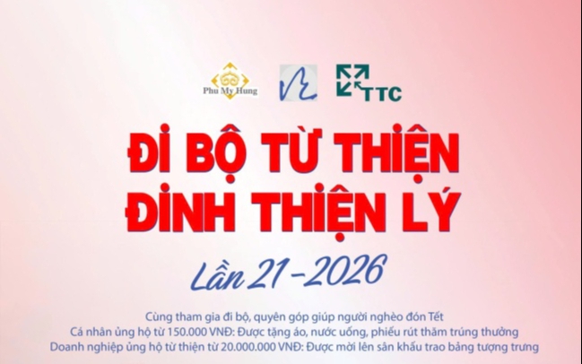 Chương trình đi bộ Đinh Thiện Lý lần 21 - 2026 sắp diễn ra