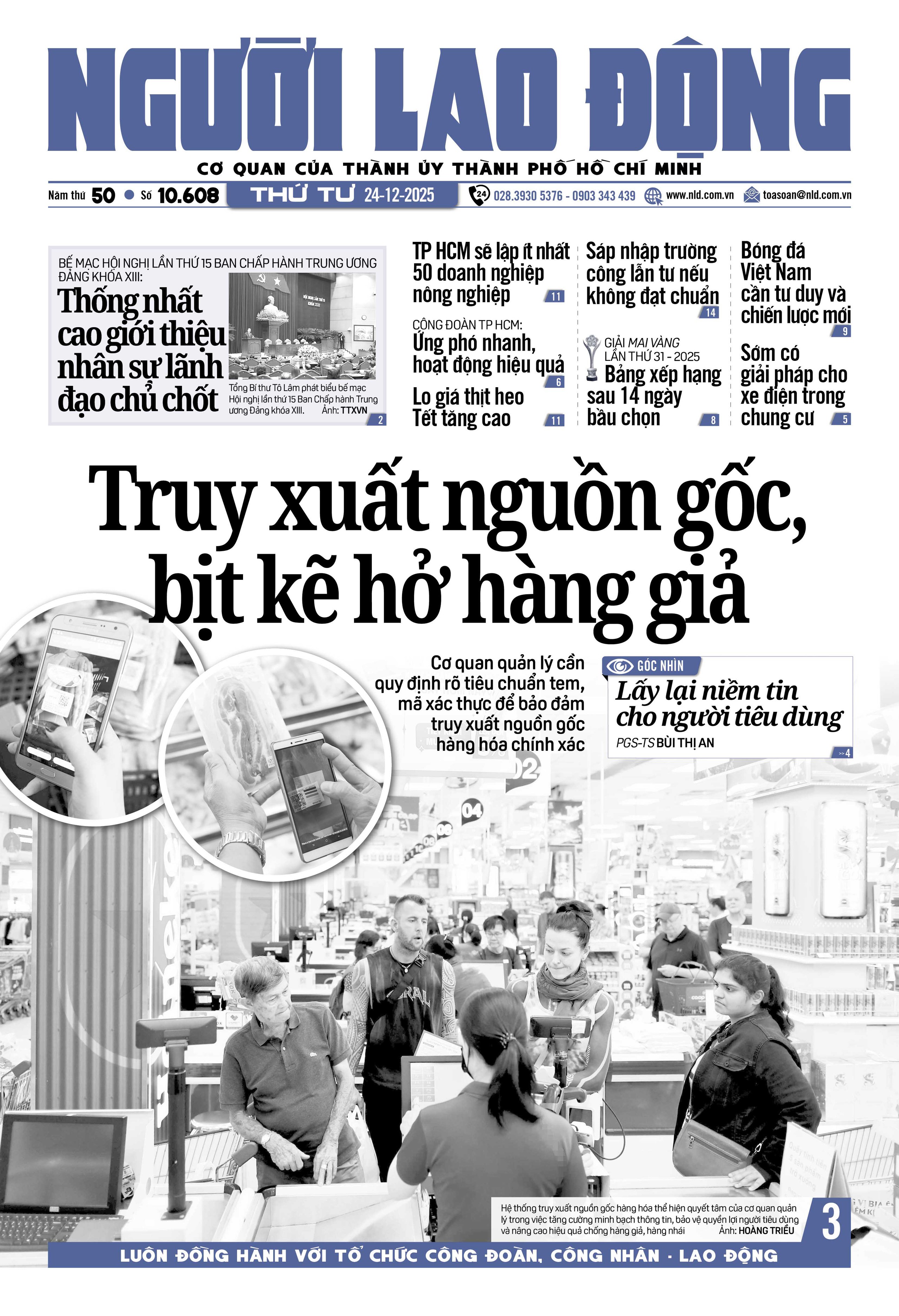 Báo in ngày 24-12: Lo giá thịt heo Tết tăng cao - Ảnh 1.