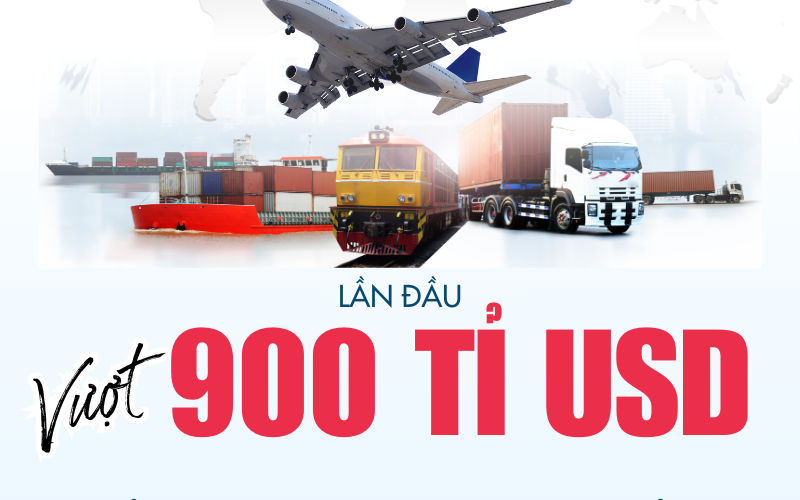 [Infographic] - Xuất nhập khẩu phá kỷ lục, lần đầu vượt 900 tỉ USD