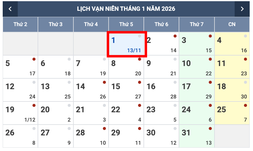Ph&oacute; Thủ tướng đồng &yacute; nghỉ Tết Dương lịch 4 ng&agrave;y từ 1 - 4 th&aacute;ng 1 năm 2026 - Ảnh 1.