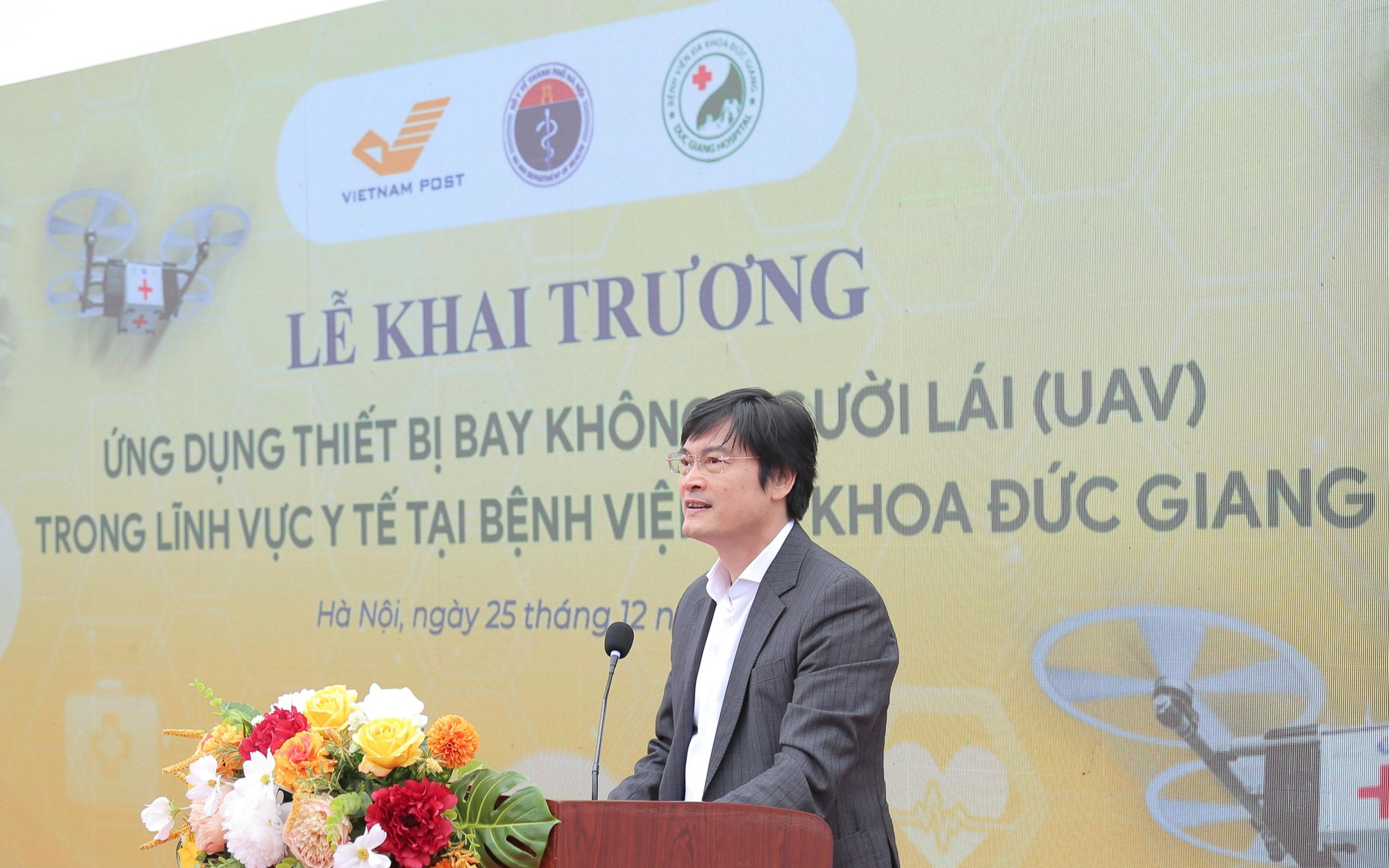 Tân Giám đốc Sở Y tế Hà Nội nói gì tại lễ khai trương UAV vận chuyển thuốc?