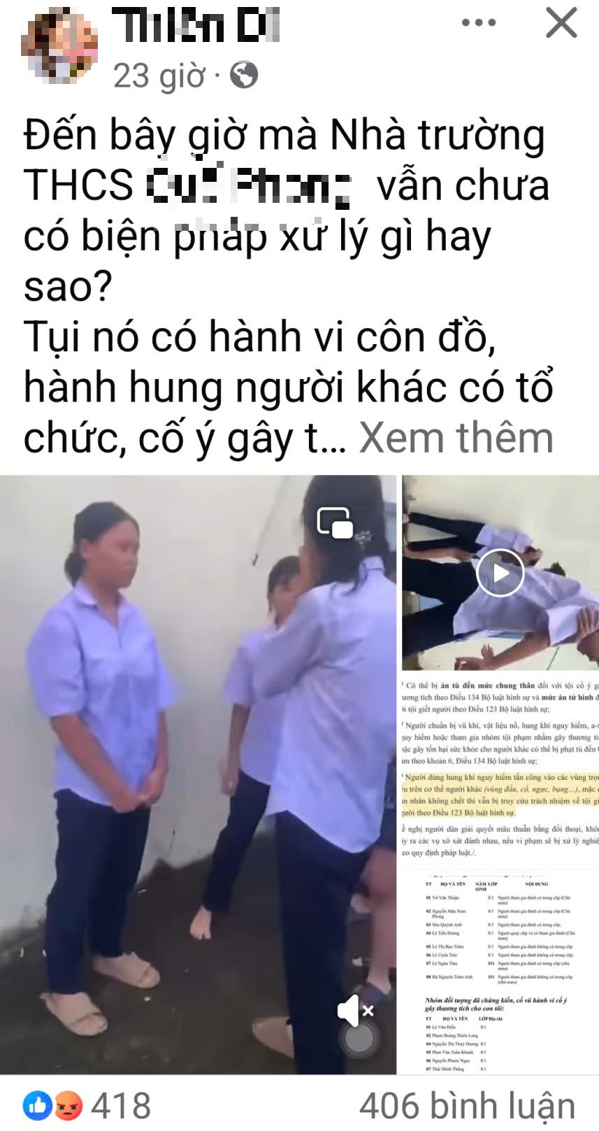 Dậy sóng clip nữ sinh ở Đà Nẵng bị nhóm nam nữ đánh hội đồng - Ảnh 2.