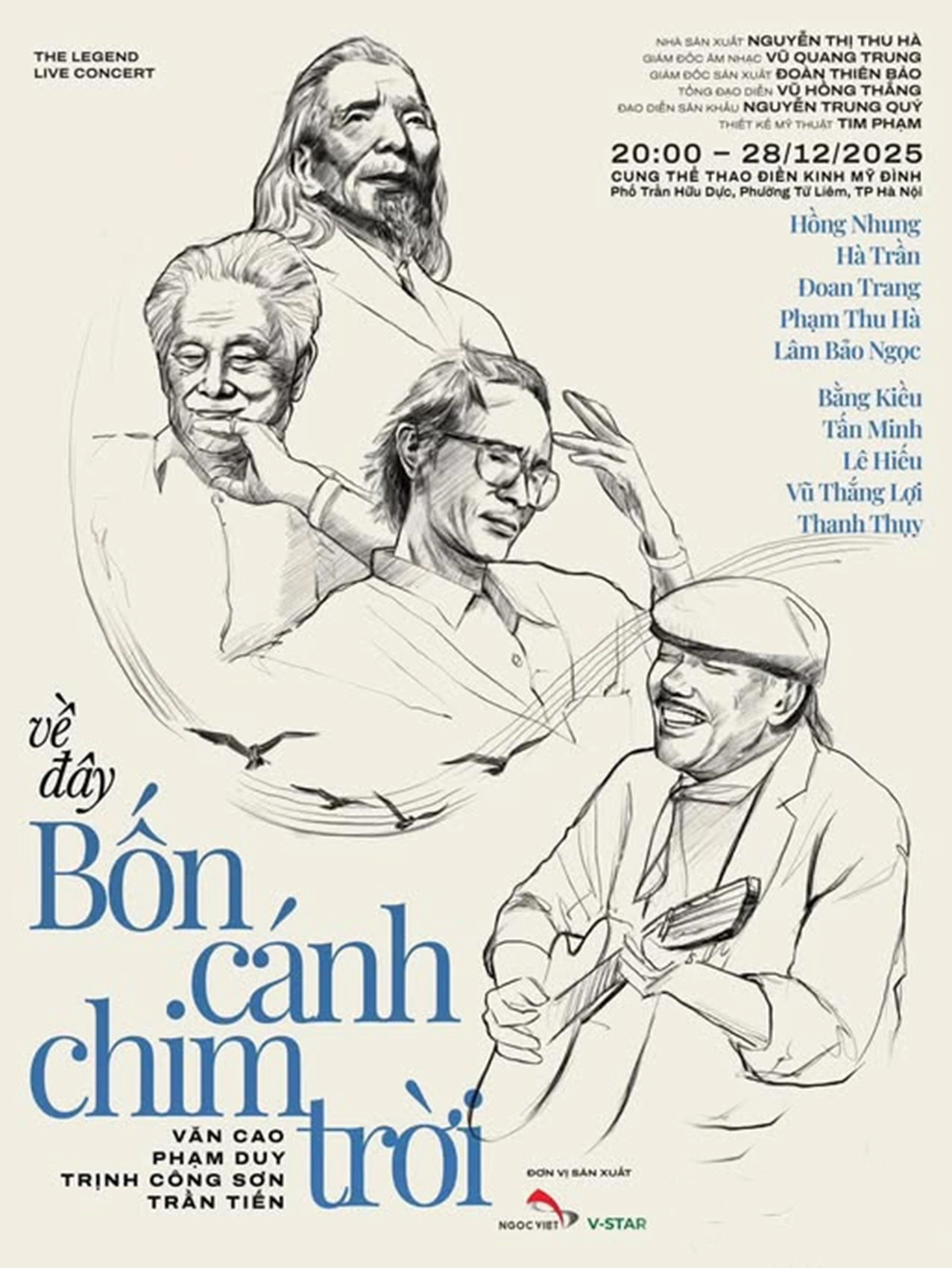 Kh&aacute;n giả ức x&uacute;c v&igrave; s&ocirc; diễn c&oacute; nhạc sĩ Trần Tiến, Hồng Nhung bị ho&atilde;n đột ngột - Ảnh 1.