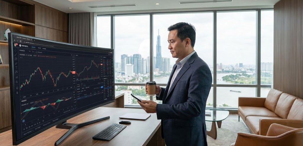 Chứng kho&aacute;n ng&agrave;y 3 - 12: VN - Index tăng mạnh nhờ cổ phiếu ng&acirc;n h&agrave;ng v&agrave; b&aacute;n lẻ - Ảnh 1.